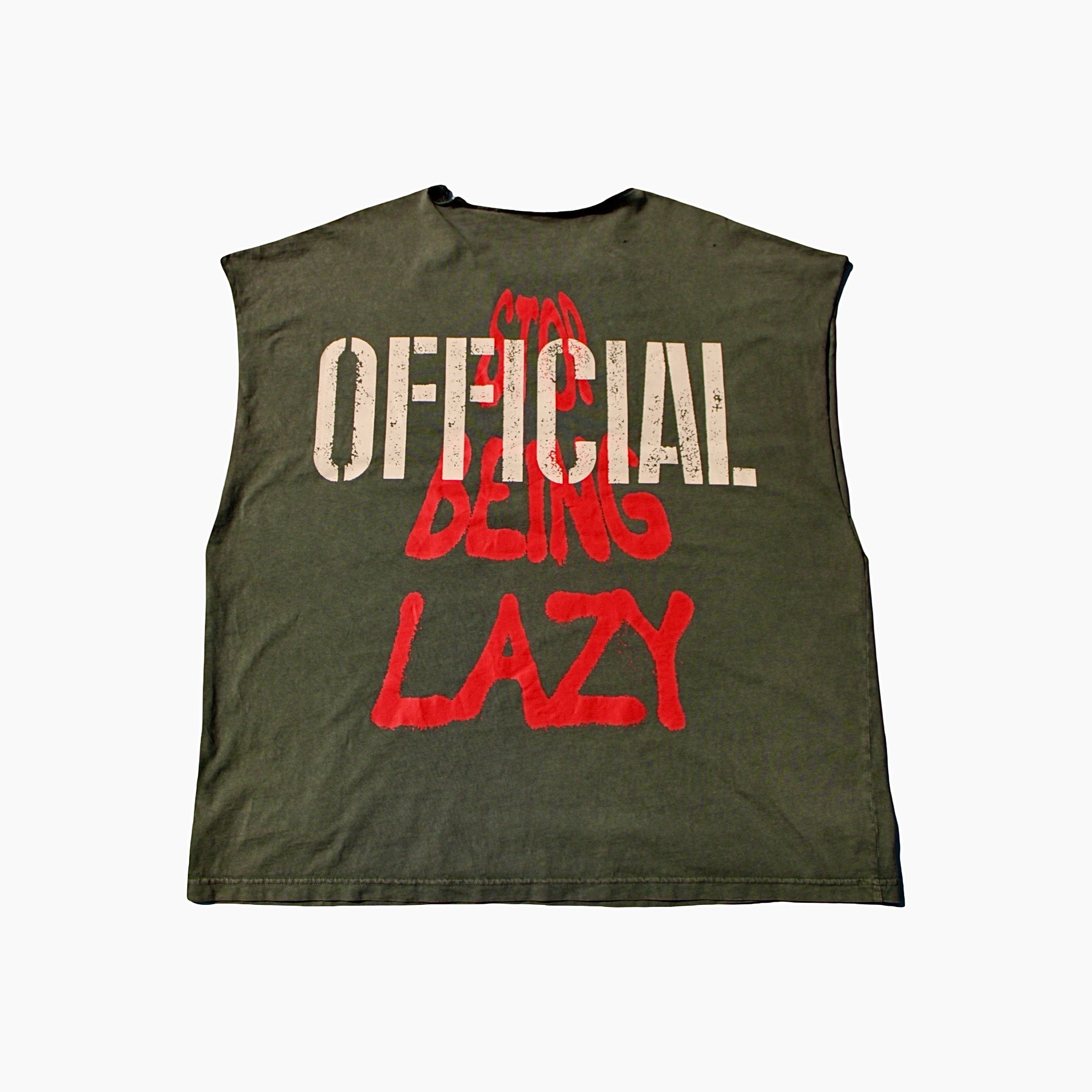 Stop Being Lazy Cutoff Tee